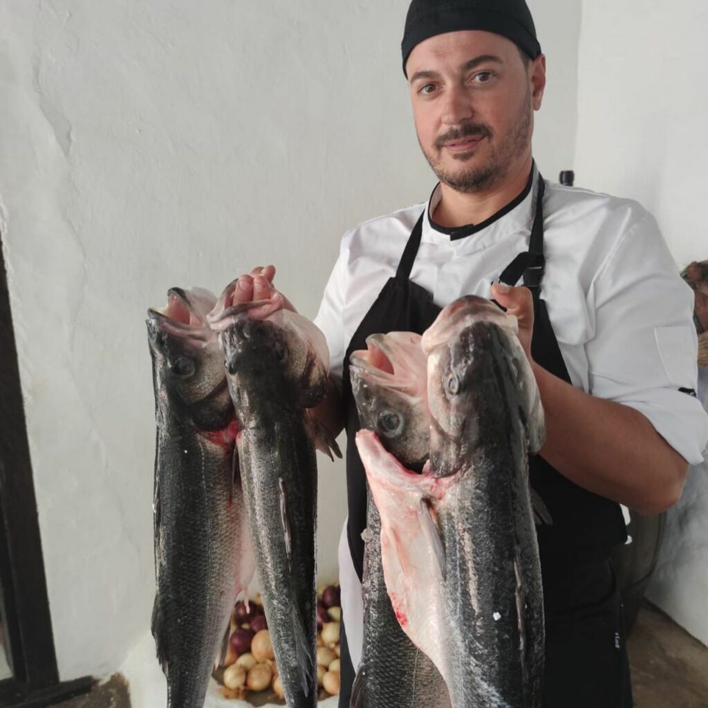 La Bodega de Santiago Chef with fish